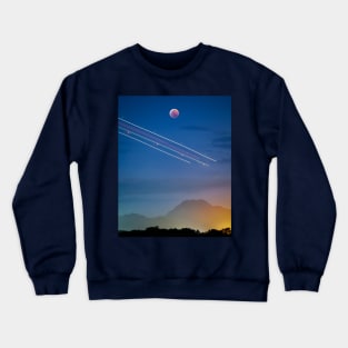 Super Blood Wolf Moon Rising Crewneck Sweatshirt